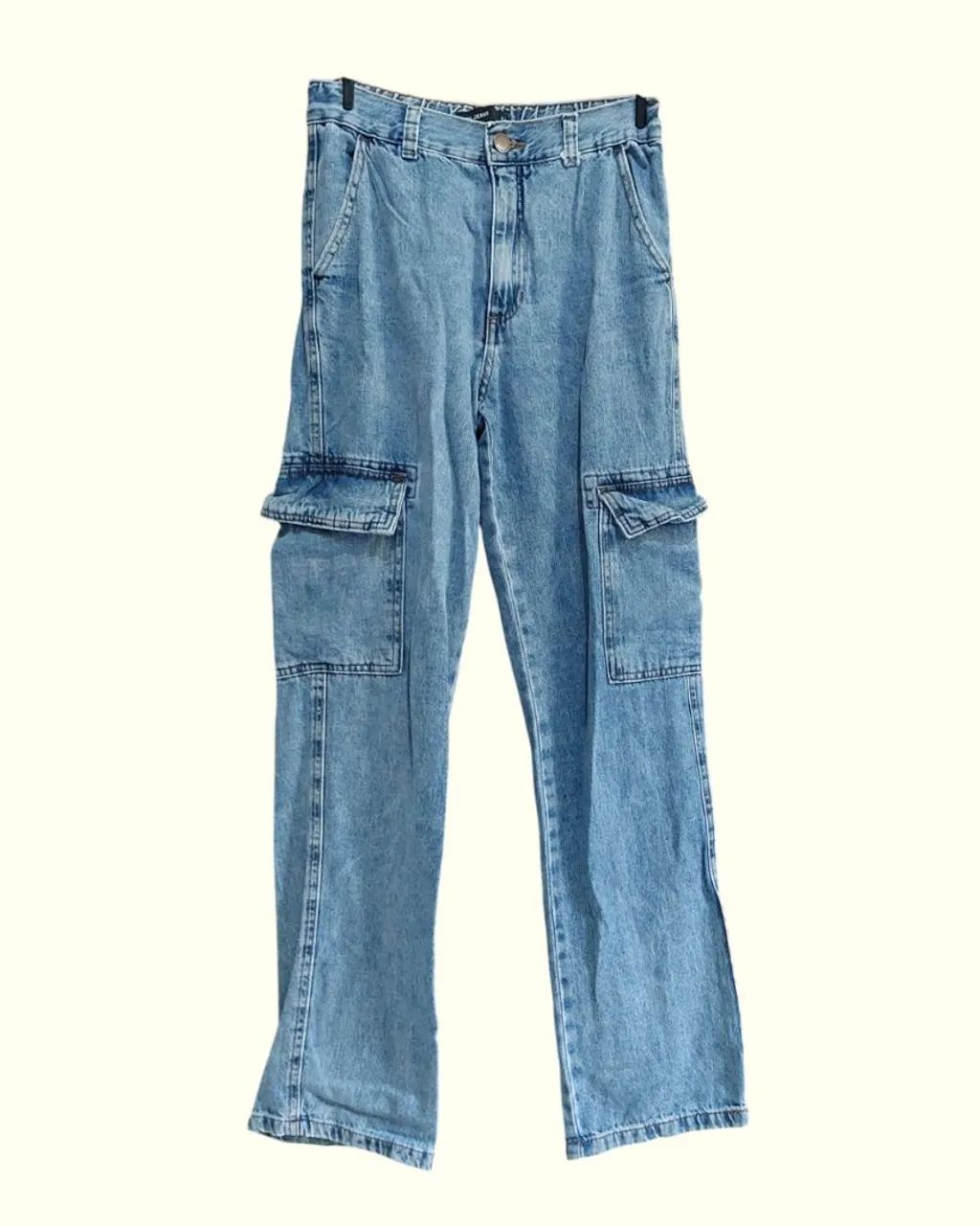calça cargo pool jeans azul clara 36