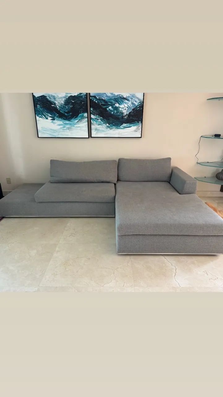 SOFÁ COM CHAISE TOM SOBRE TOM - Foto 4