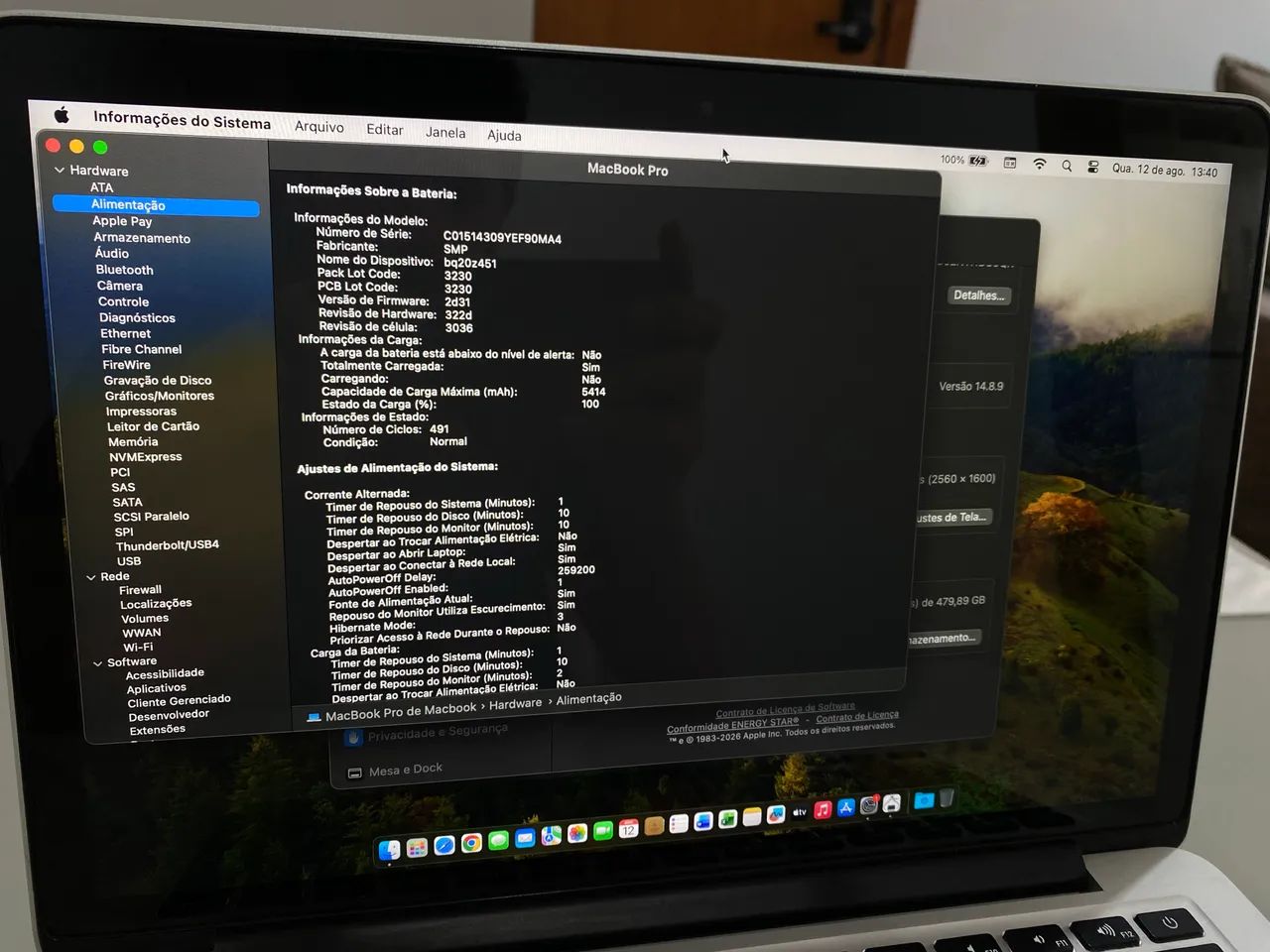 MacBook Pro Mid 2014 A1502 512GB (Muito conservado leia anuncio