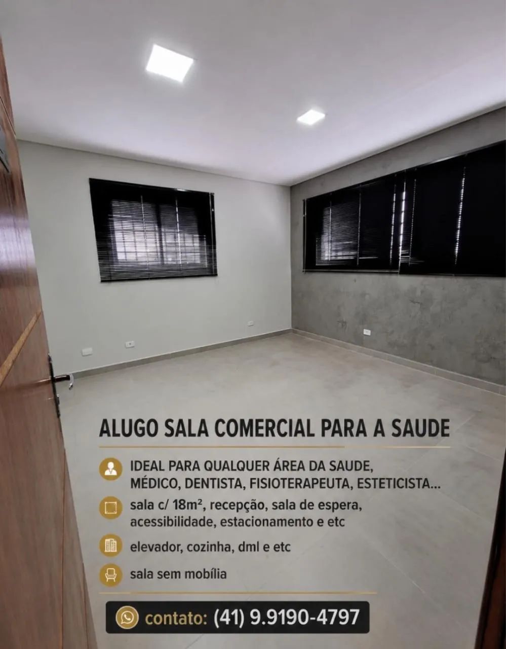 Alugo sala comercial área da saúde