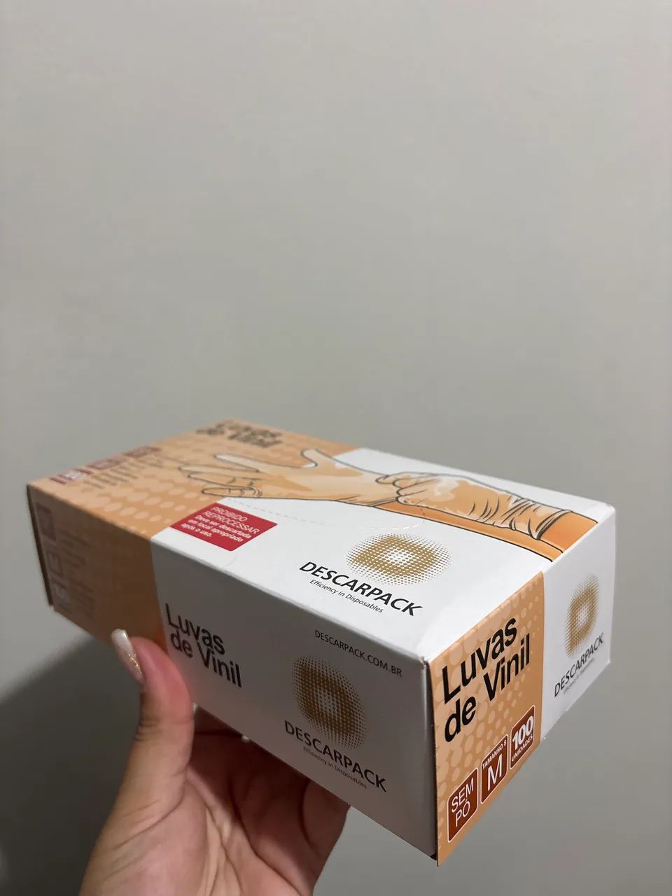 LUVAS VINIL (sem pó) CAIXA FECHADA