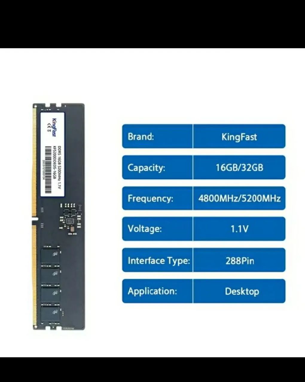 Memória ram DDR5 16GB NOVA - Foto 2