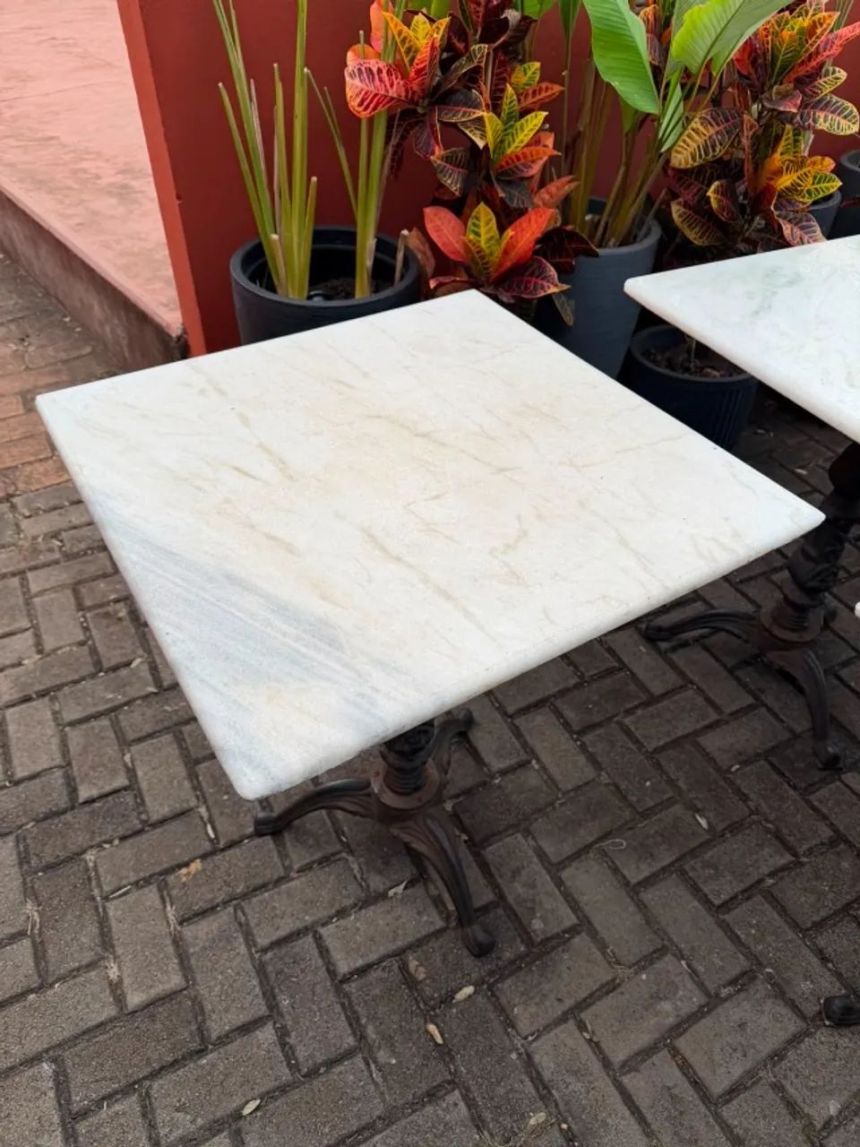 Mesa de Granito Branco e base de ferro - Foto 4