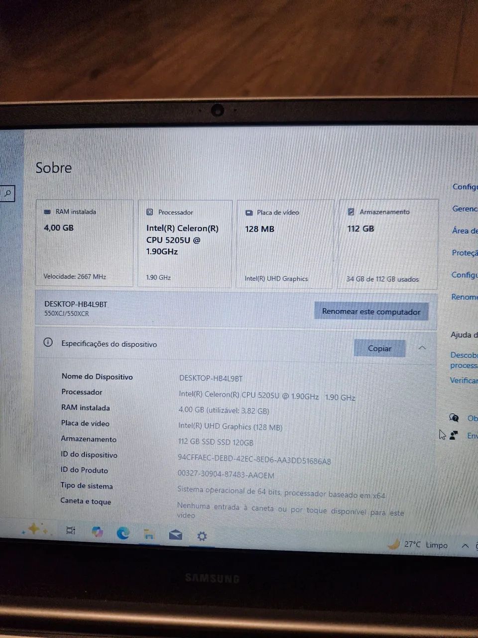 Notebook Samsung E20  - Foto 4