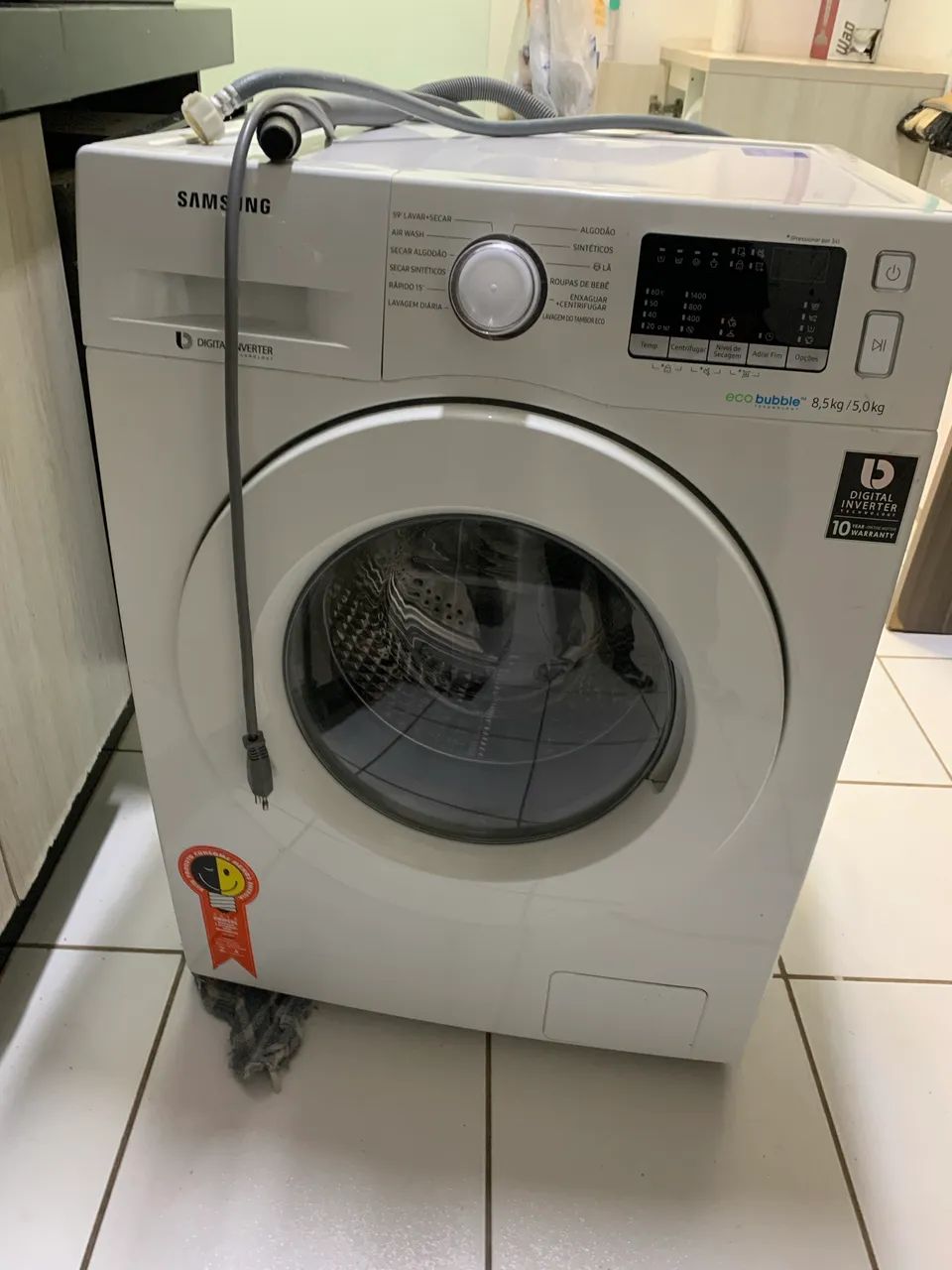 Lava e seca Samsung ecobubble 8,5kg 