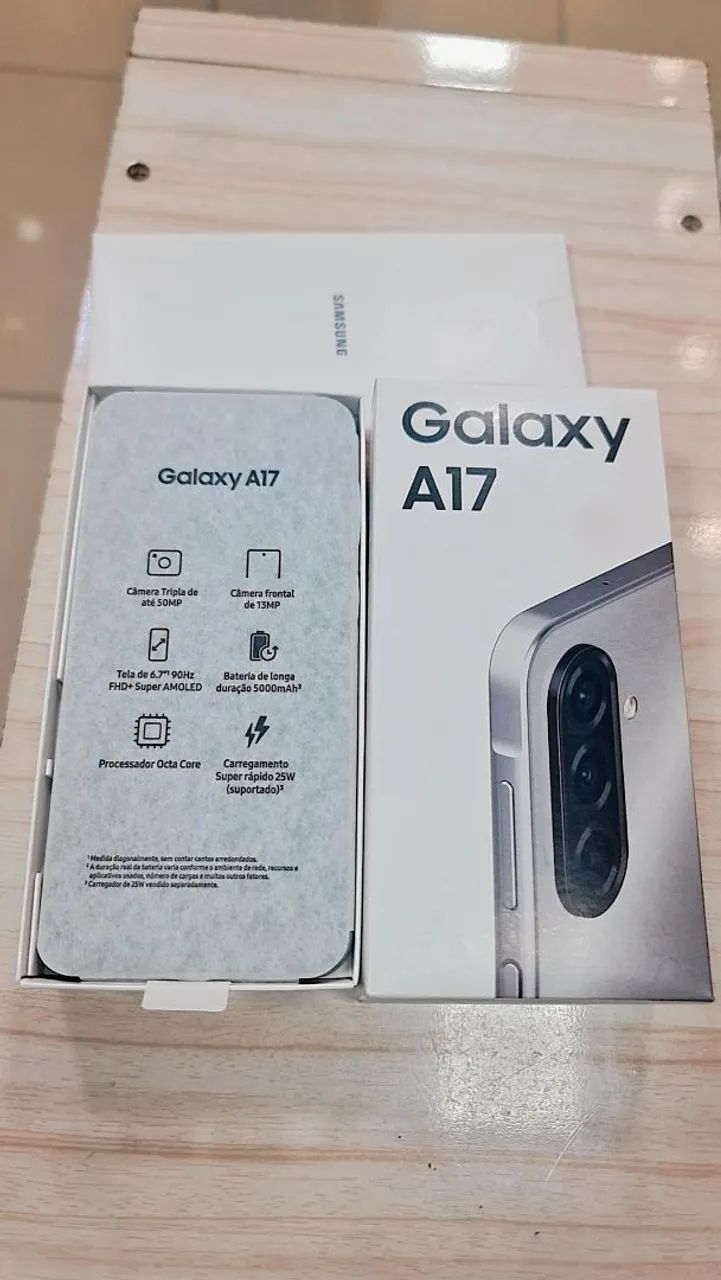 Vendo samsung A17 128 gigas com nota fiscal zerado 