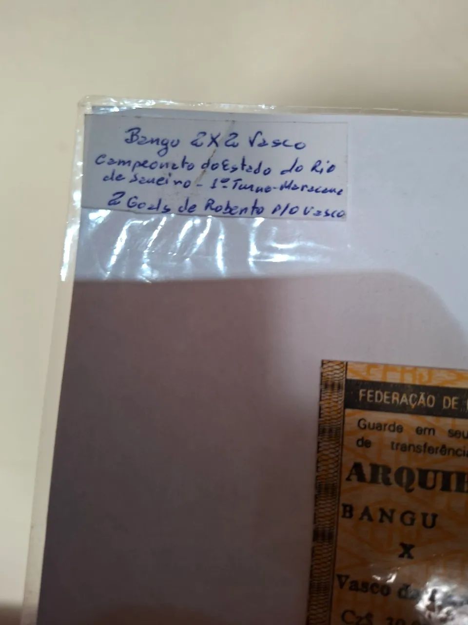 Ingresso antigo jogo bangu X Vasco 1986 - Foto 2