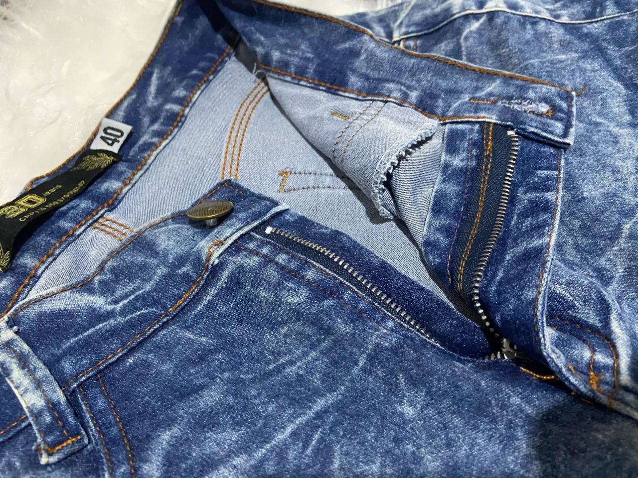 Calça jeans feminina 3d denim num 40 - Foto 2