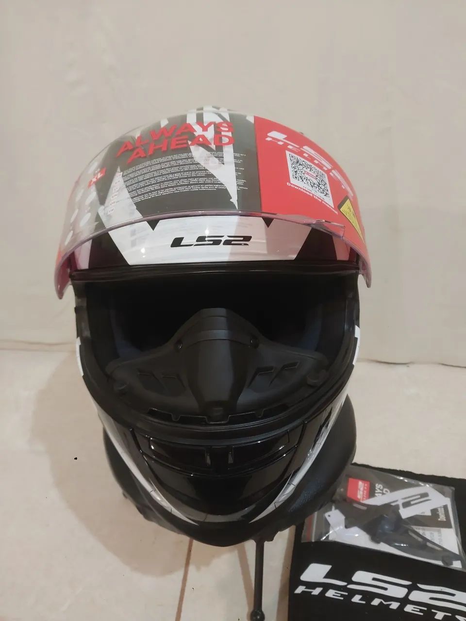 LS2 Draze preto e branco - Foto 4