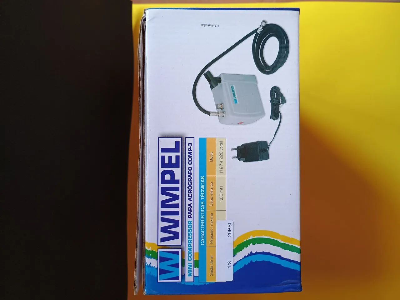 Compressor para aerógrafo comp -3 bivolt WIMPEL - Foto 2