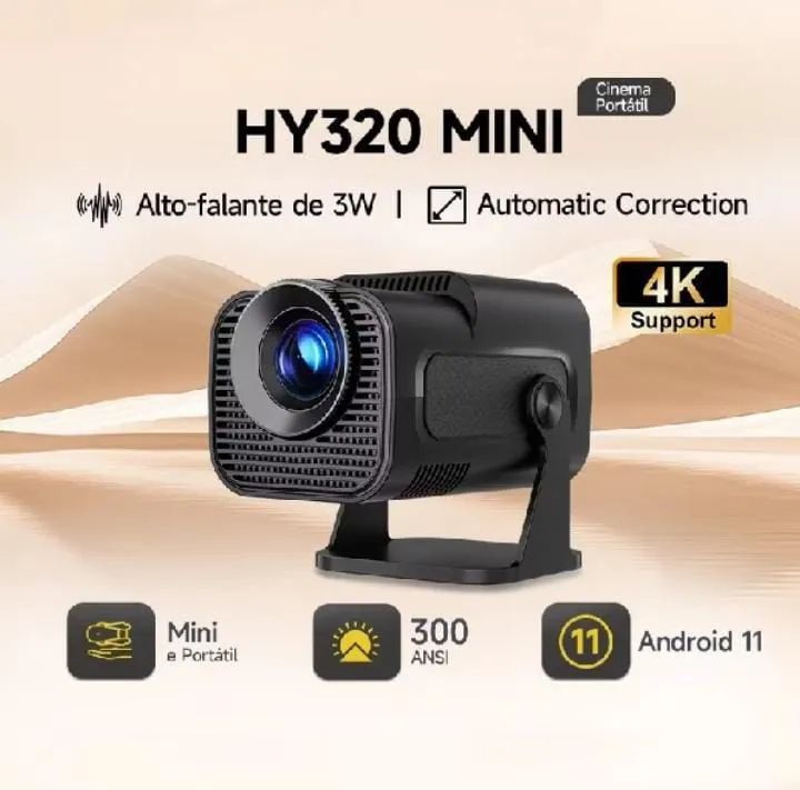 PROJETOR HY320 PROJETA ATÉ 180 POLEGADAS TELÃO DE CINEMA