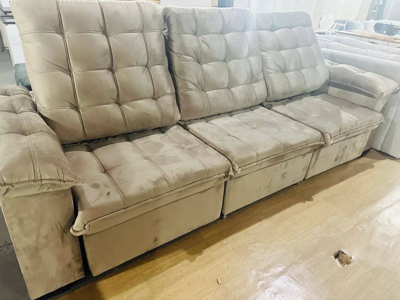 Sofá retrátil e reclinável 2,90 / NOVO / entregamos  - Foto 2
