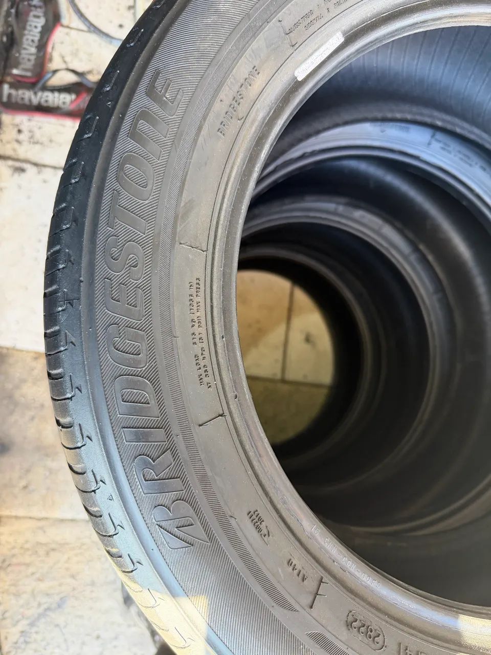 Jogo pneus 205/55r16 Bridgestone ECOPIA EP150 semi novos - Peças