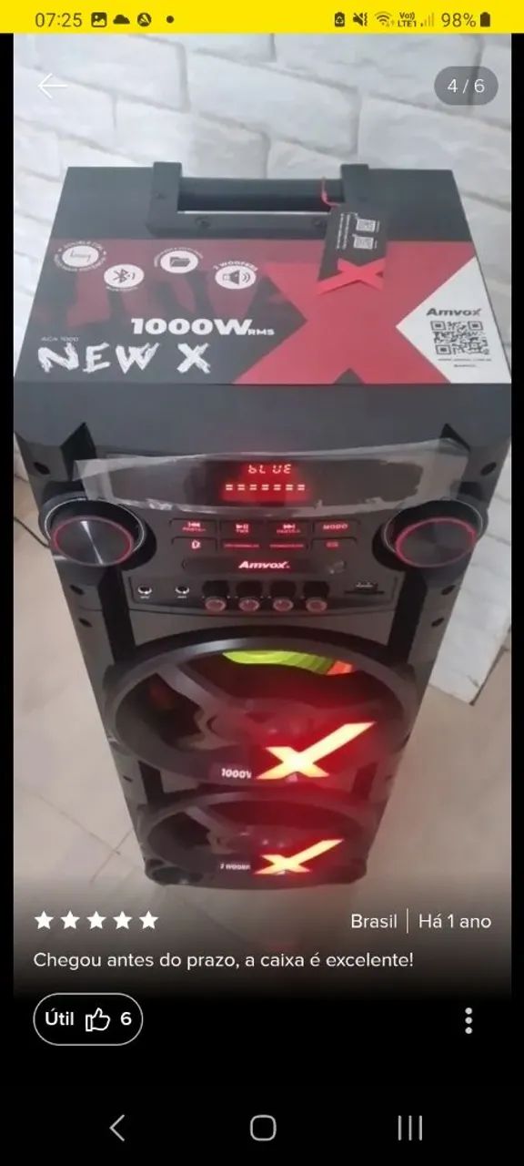 Som X1000W seminovo.  - Foto 5