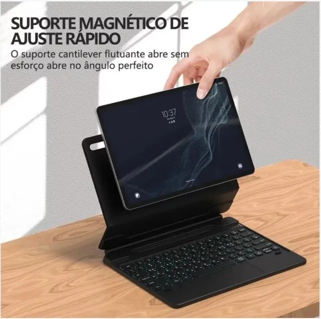Capa c/ Teclado e Trackpad para Samsung Galaxy Tab S11/S10/S10 FE/S9/S9 FE 10.9 polegadas - Foto 5