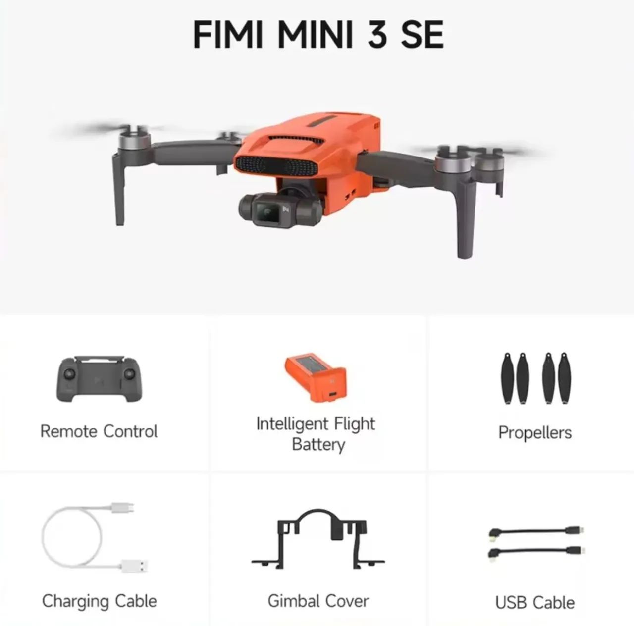 Drone Fimi Mini 3 Se 4k 30 Fps Cor Laranja - Foto 3