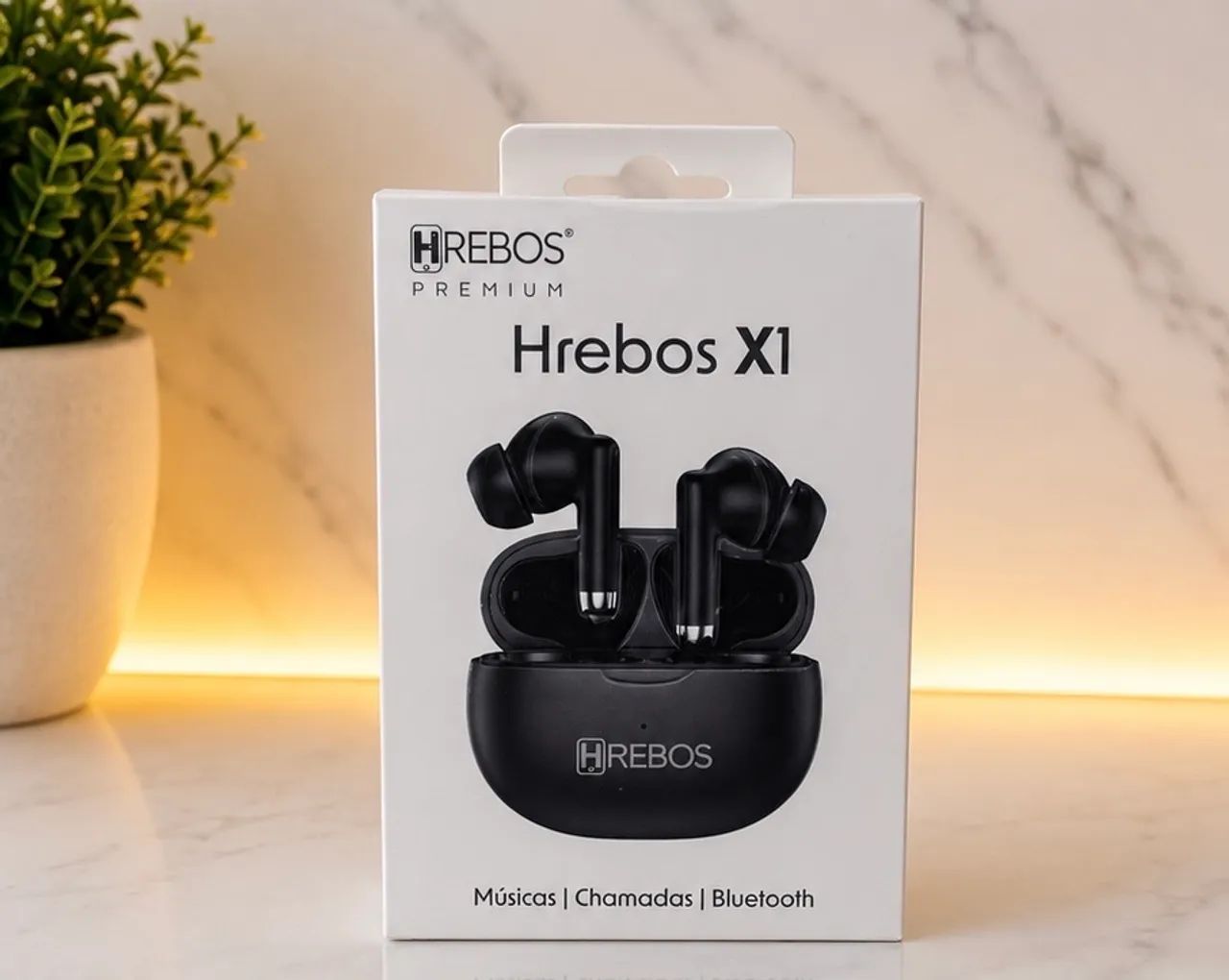 Fone Bluetooth HRebos x1 preto 