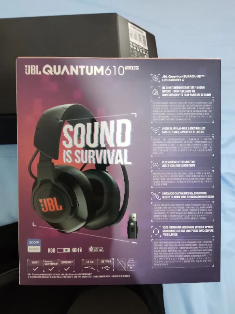 JBL Headset Gamer, Quantum 610, Wireless - Foto 5