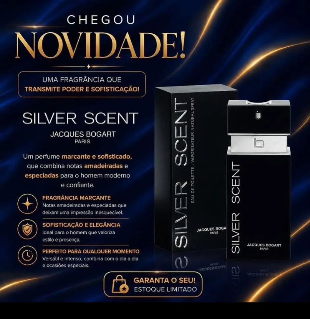 Perfume SILVER SCENT tradicional Jacques Bogart ORIGINAL 100ML - Foto 2