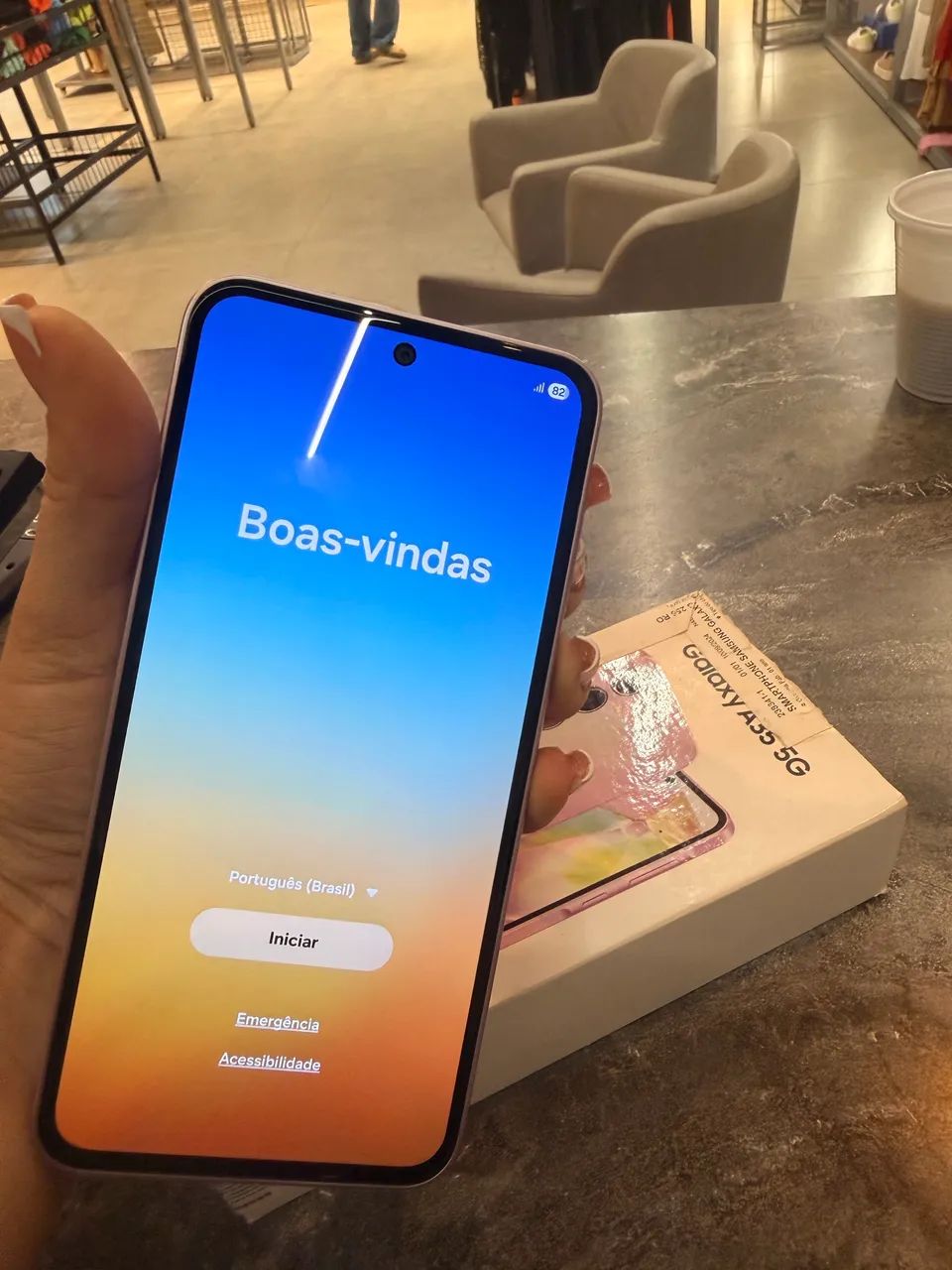 Vendo Samsung A35 256GB cor rosa - Foto 4