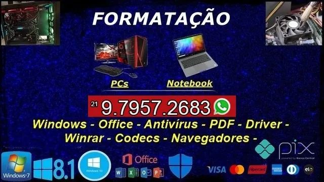 Formatação de PCs e Notebooks - Instalação Completa e Otimização do Sistema