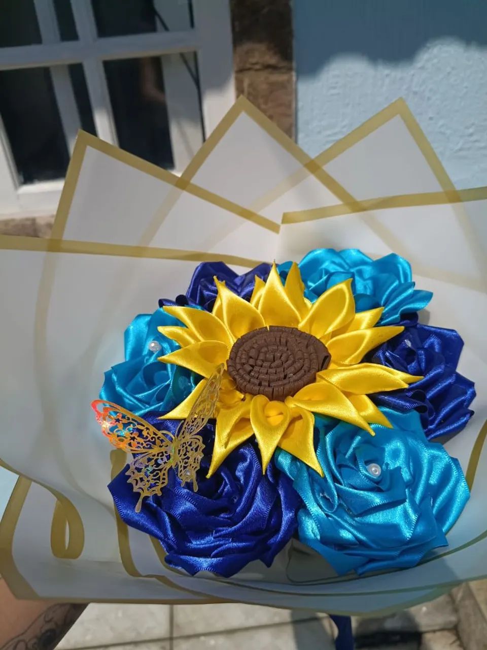 Buquê de cetim Azul - Foto 2