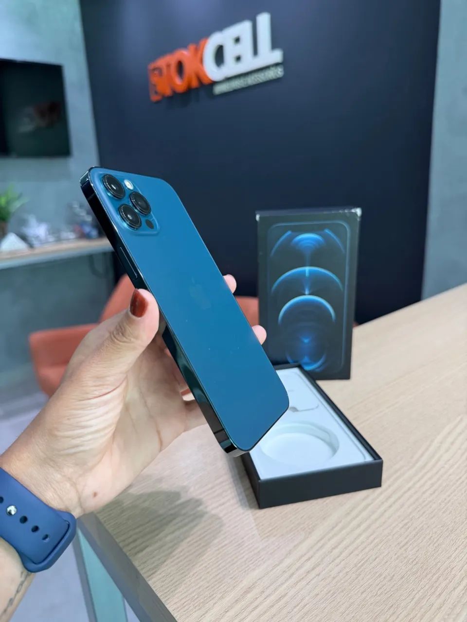 IPhone 12 Pro Max 128GB Azul Seminovo (Garantia de Loja) Loja