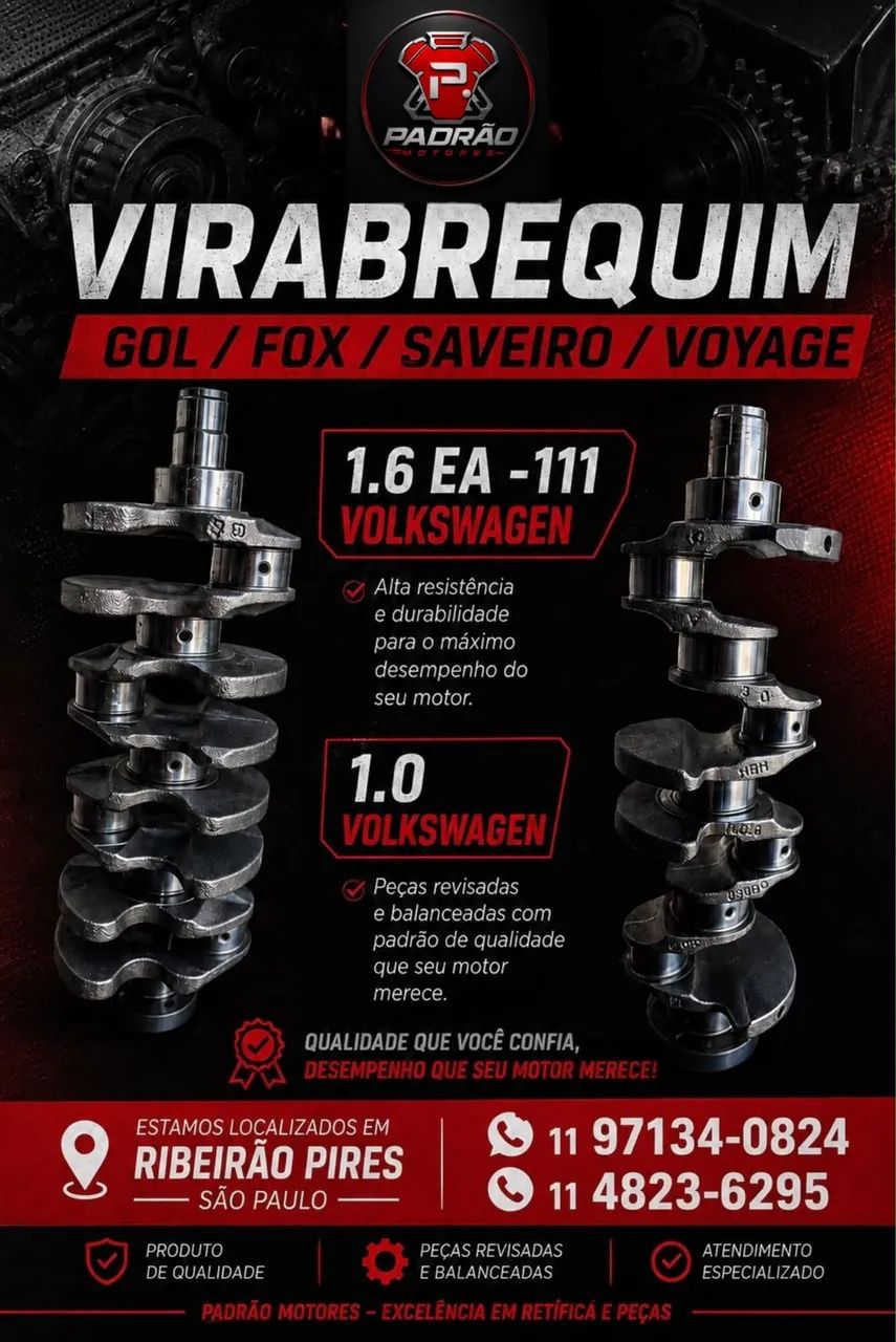 Virabrequim Gol/EA-111 1.0 e 1.6