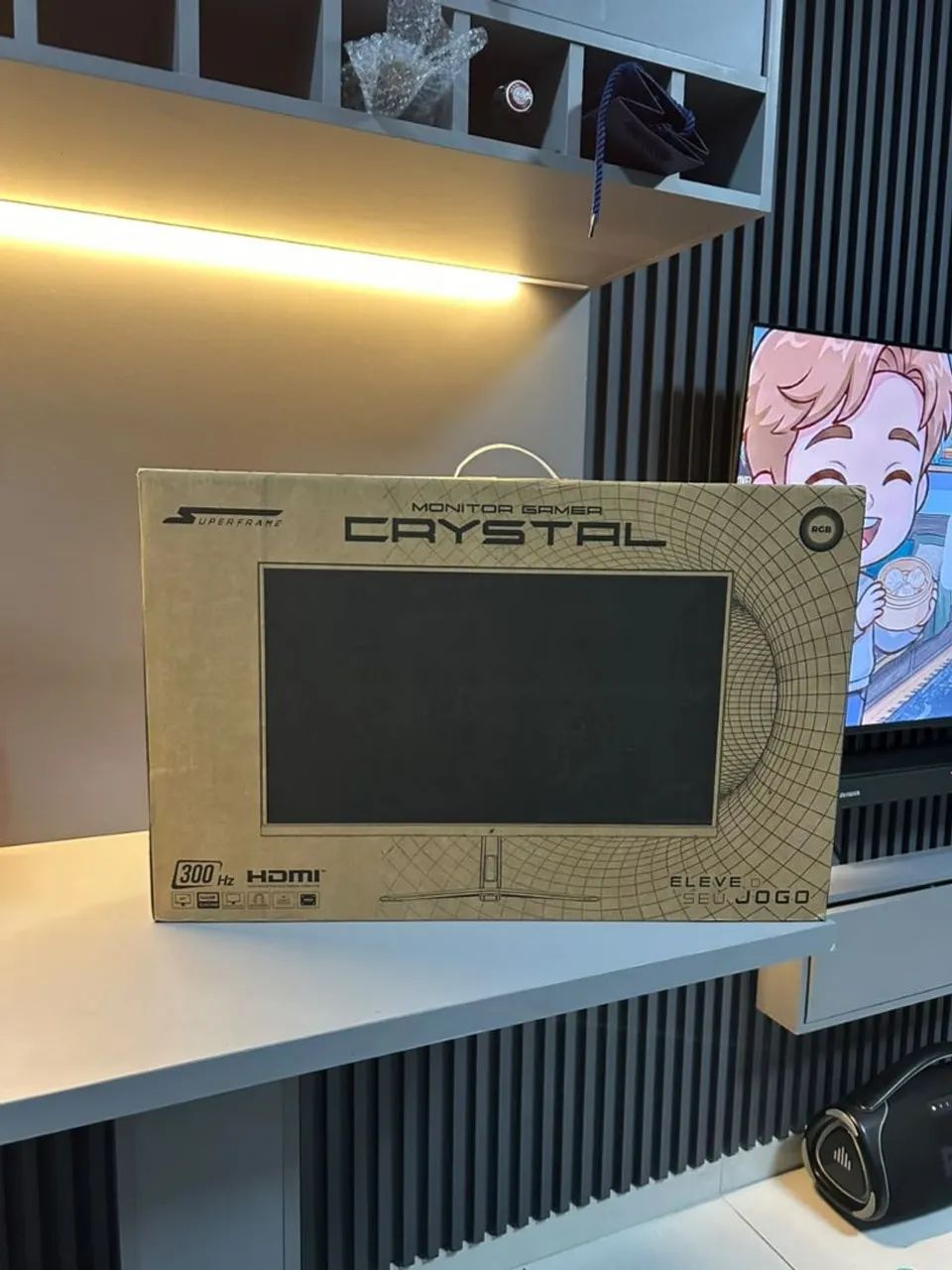 Monitor Gamer SuperFrame Crystal - 300Hz RGB 27 polegadas