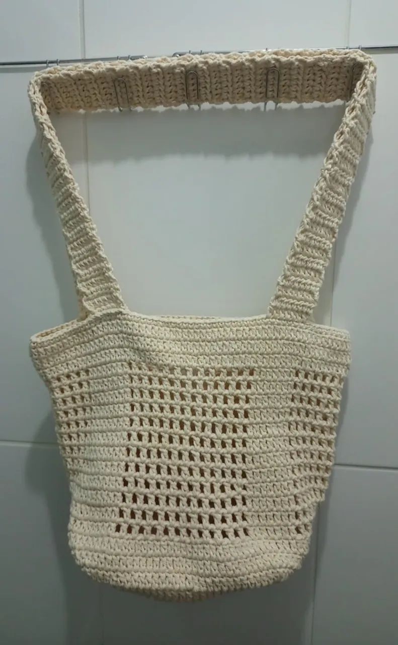 Bolsa saco de crochê  - Foto 2