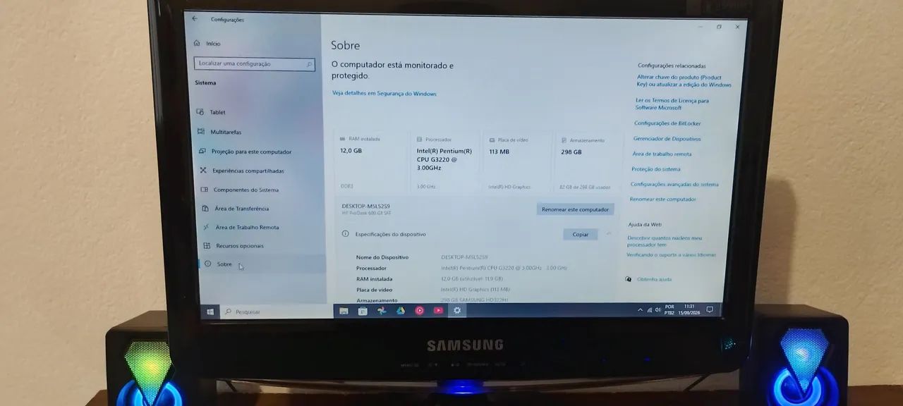Pc Hp prodesk(completo ,impecável)