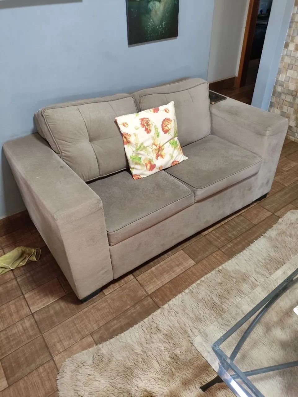 Jogo de sofá 2 e 3 lugares com puff - Foto 3