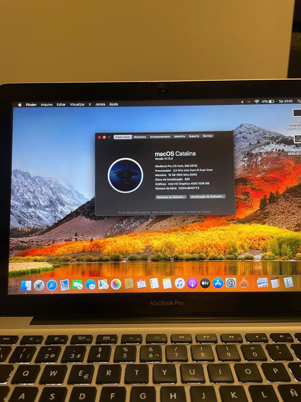 MacBook Pro 13" | i5 2,5GHz | 16GB RAM | 1TB HD + 252GB SSD - Foto 2