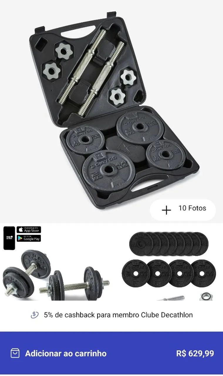 Kit de Halteres 20 Kgs - Foto 4