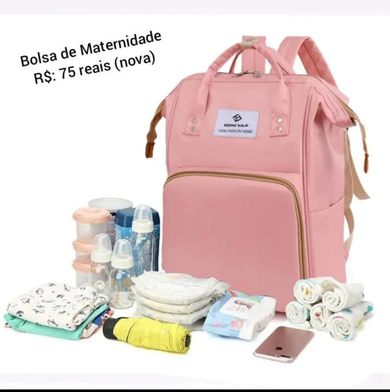 Bolsa de Maternidade Rosa 