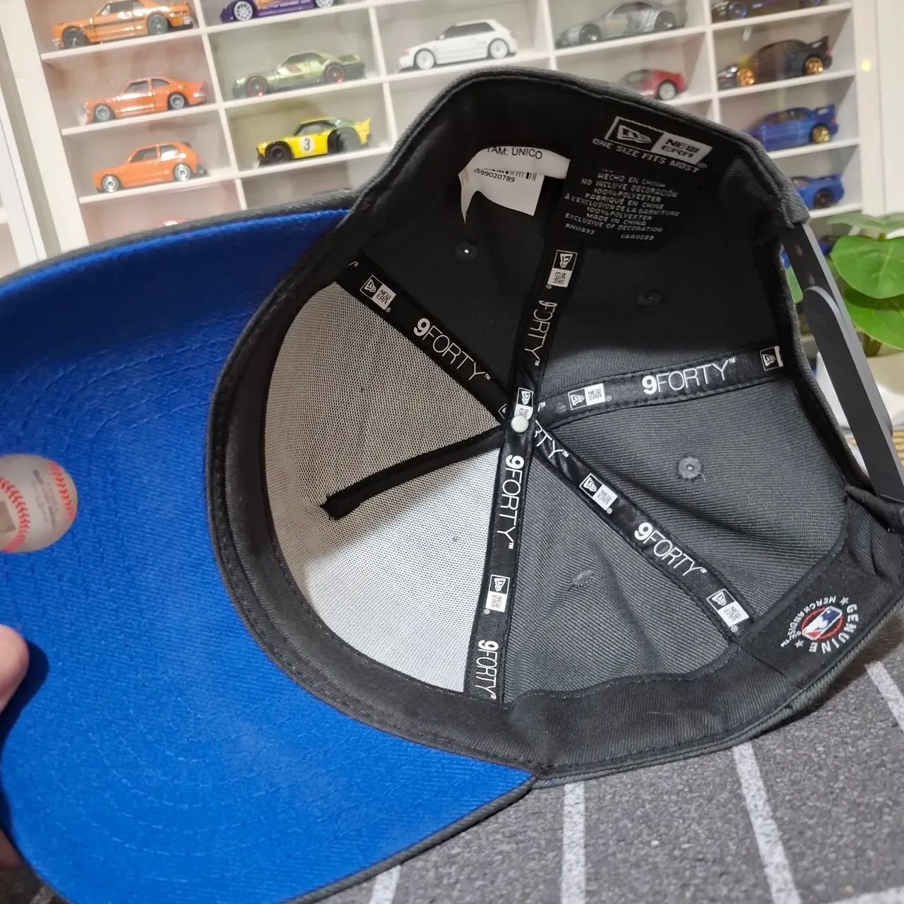 Boné New Era 9FORTY A-FRAME SNAPBACK New York Yankees Chumbo com Azul - Foto 4