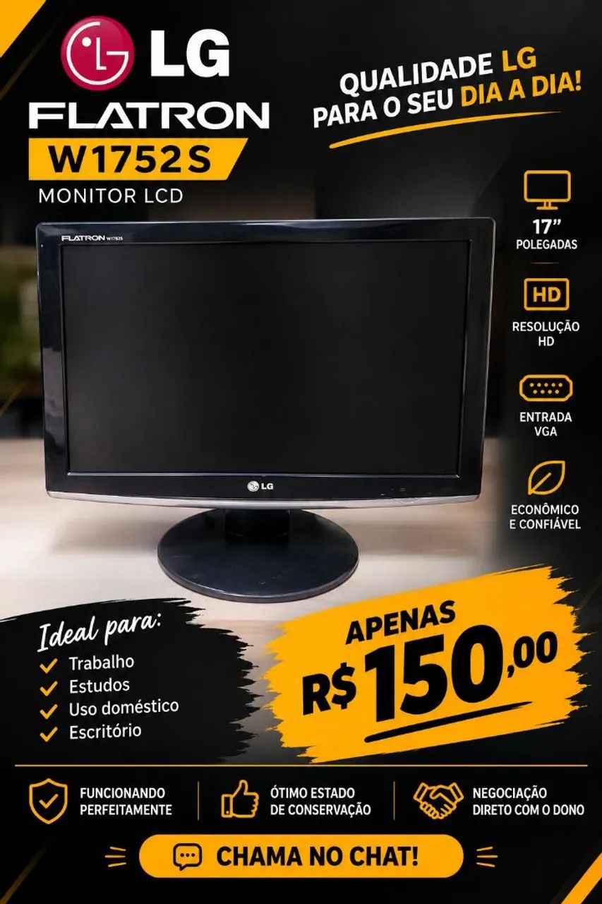 Monitor LG flatron 17 polegadas