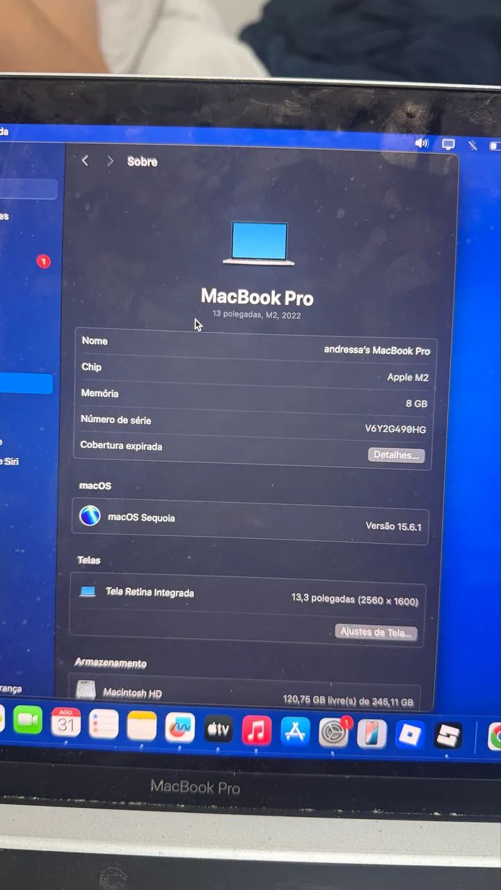 Vendo MacBook Pro 13,3? com chip Apple M2, modelo 2022. - Foto 3
