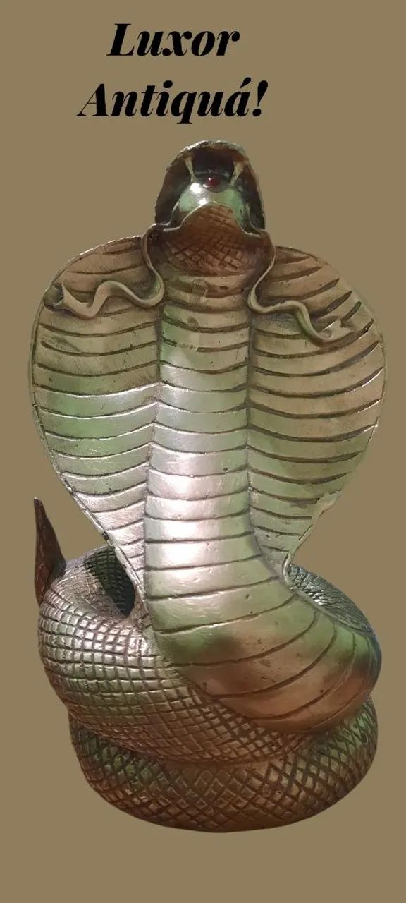 Bronze ? serpente em bronze tipo naja. - Foto 3