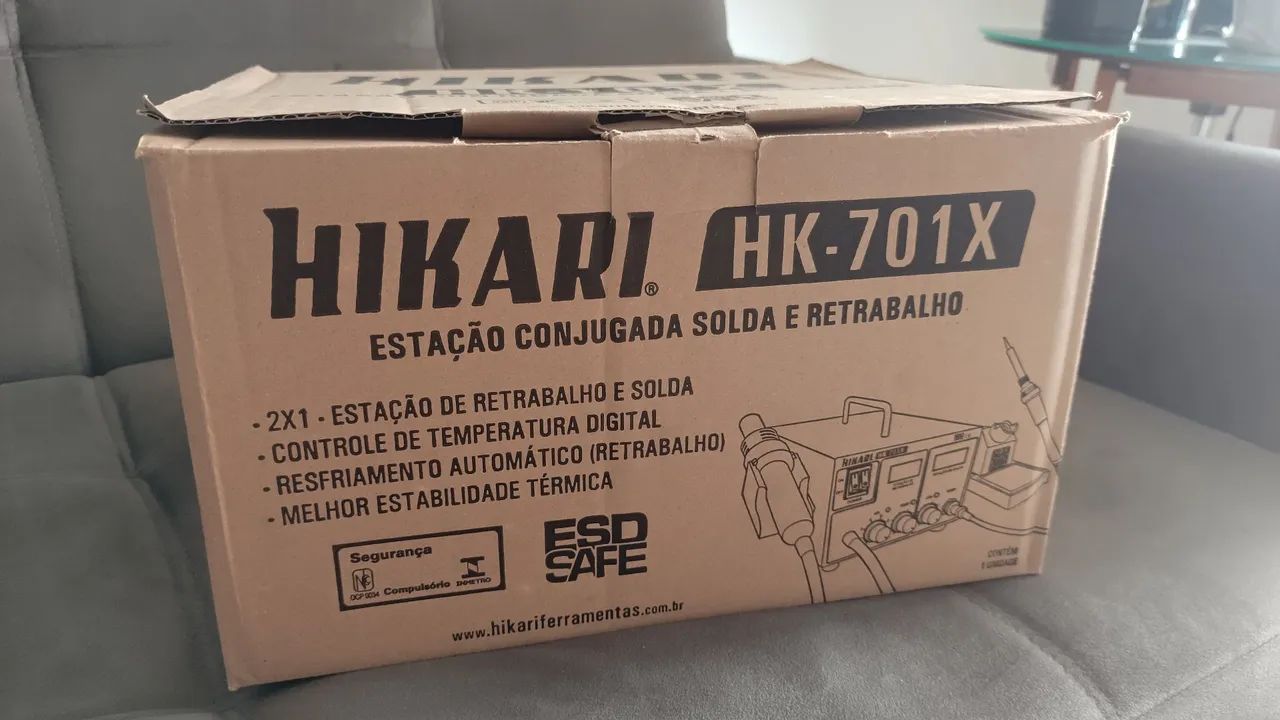 Vendo Estação Conjugada Solda e Retrabalho Hikari HK-701X na caixa quase nunca usada
