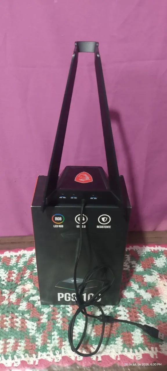 Suporte Headset  USB 4x1 com rgb - Foto 3
