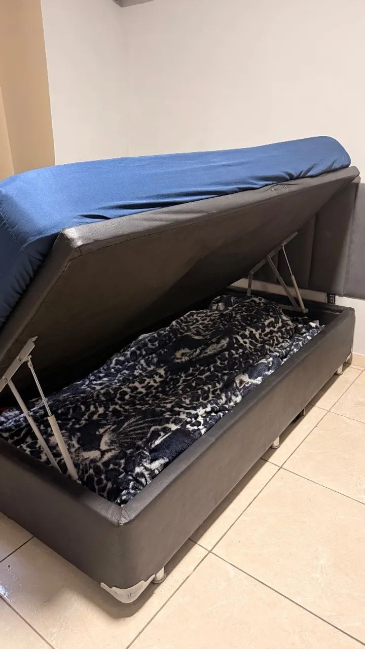 Cama de solteiro completa com baú  - Foto 3