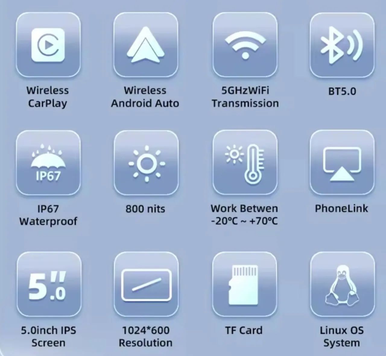 Navegador Motocicleta. tela IPS de 5.0 polegadas, Android Auto & Apple Carplay - Display - Foto 4