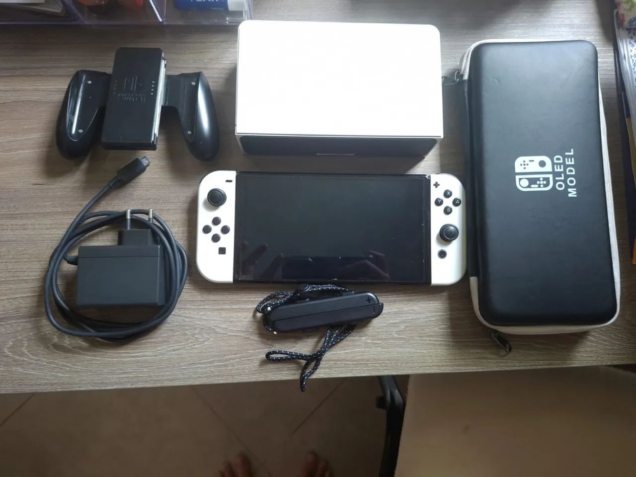 Nintendo switch oled, novo igual a zero, com bolsa de transporte