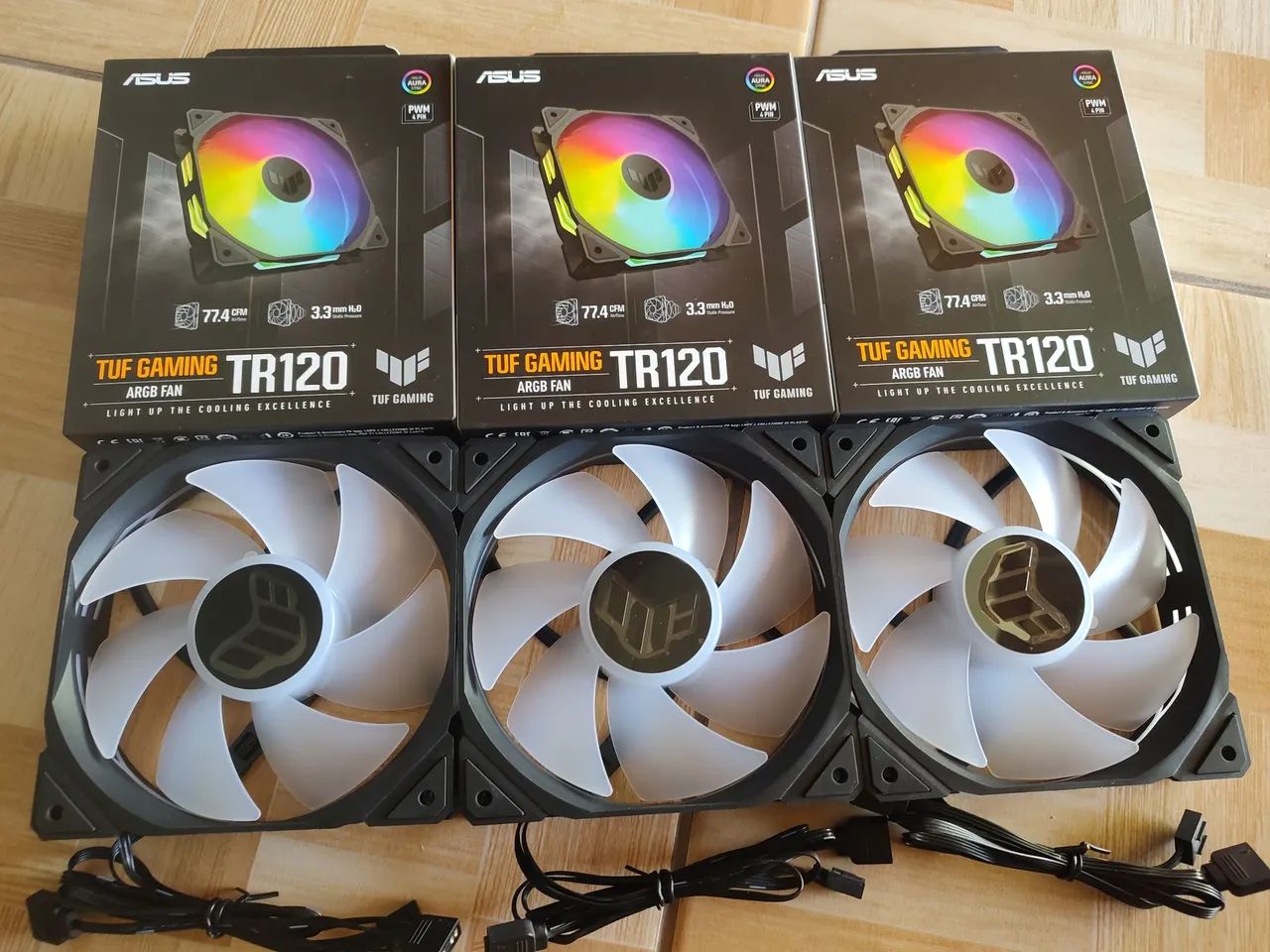 Kit-Cooler Ventoinha Asus Tuf TR120 argb - Foto 3