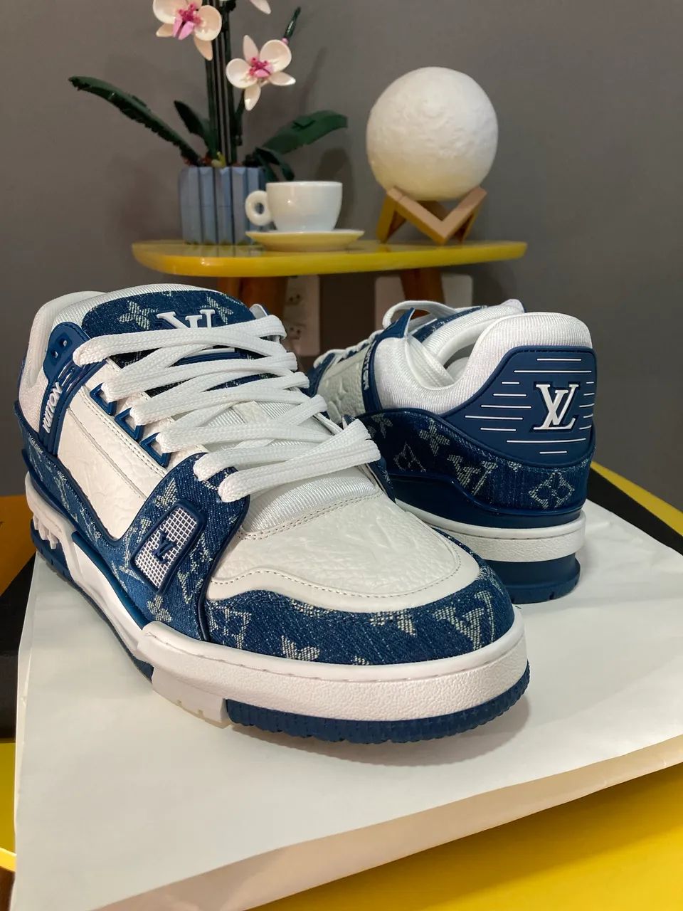 Louis Vuitton Trainer Blue Canvas - Foto 3