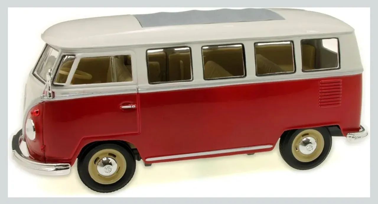 MINIATURA 1/24 VW KOMBI T1 1963 VERMELHA