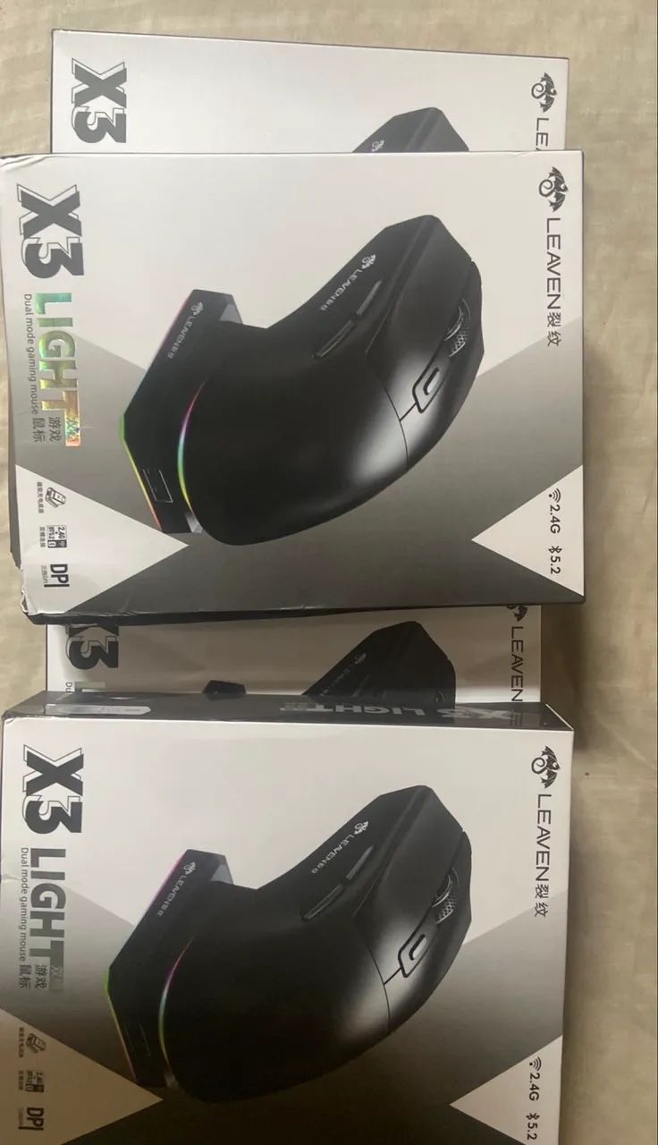 MOUSE SEM FIO LEAVEN X3 (COM DOC DE CARREGAMENTO) - Foto 3