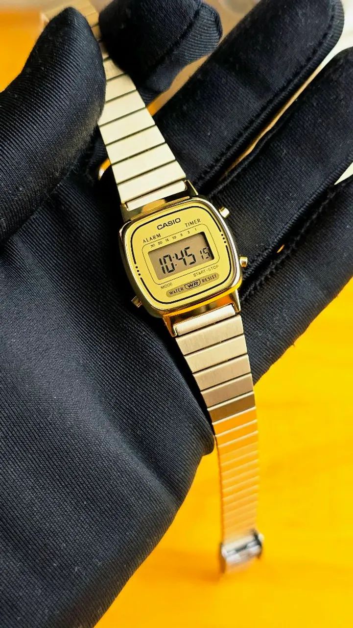 Relógio Casio Mini Dourado feminino - Foto 3