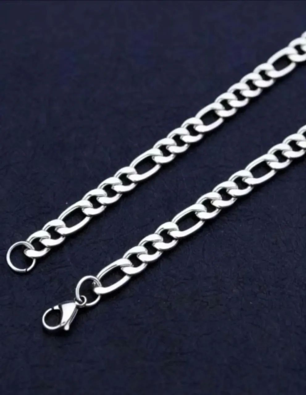 Corrente e Pulseira kit Aço 316 idêntica a prata  - Foto 4
